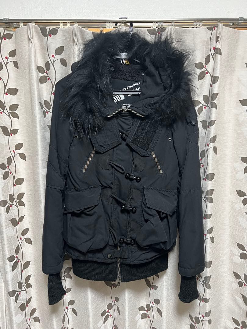 SLY N3-B ラクーンファー　モッズコート ミリタリー　ブラック