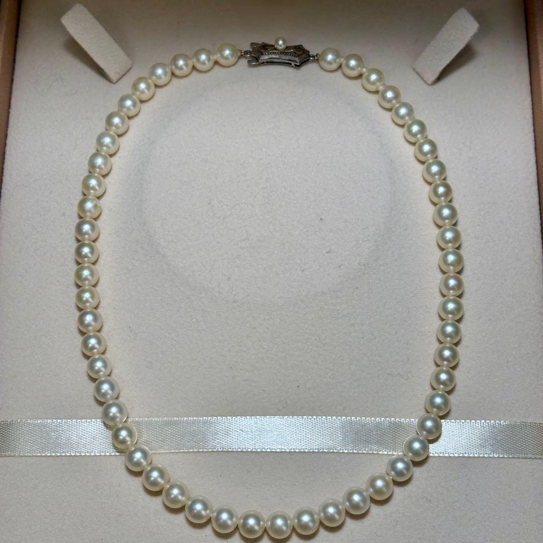 あこや真珠✨　ネックレス　約6.5-7.0 シルバー刻印　本真珠　冠婚葬祭