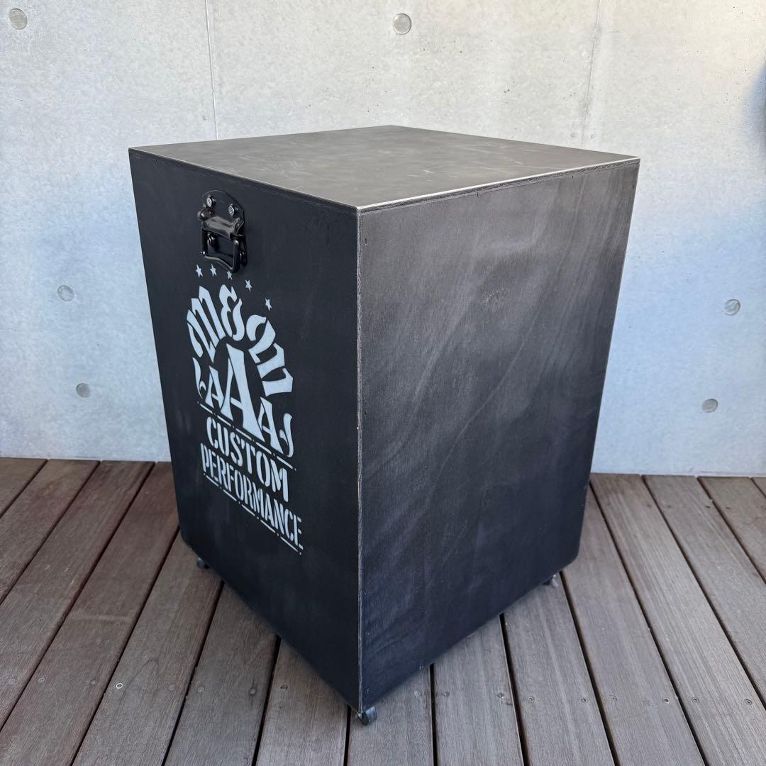 M&M カスタムパフォーマンス　木製5段収納ラック キャスター付き