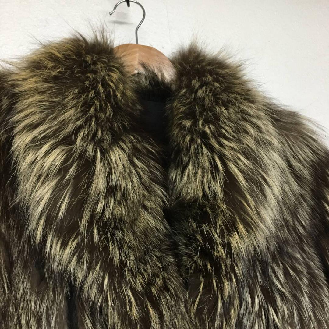 シルバーフォックス ファーコート ハーフコート リアルファー