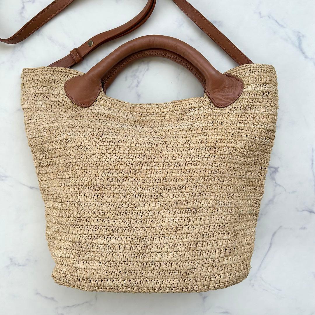 ヘレンカミンスキー ラフィア トートバッグ CassiaS 2way ショルダー