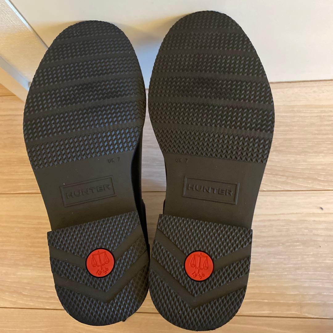 HUNTER ブラック レインブーツ UK 7