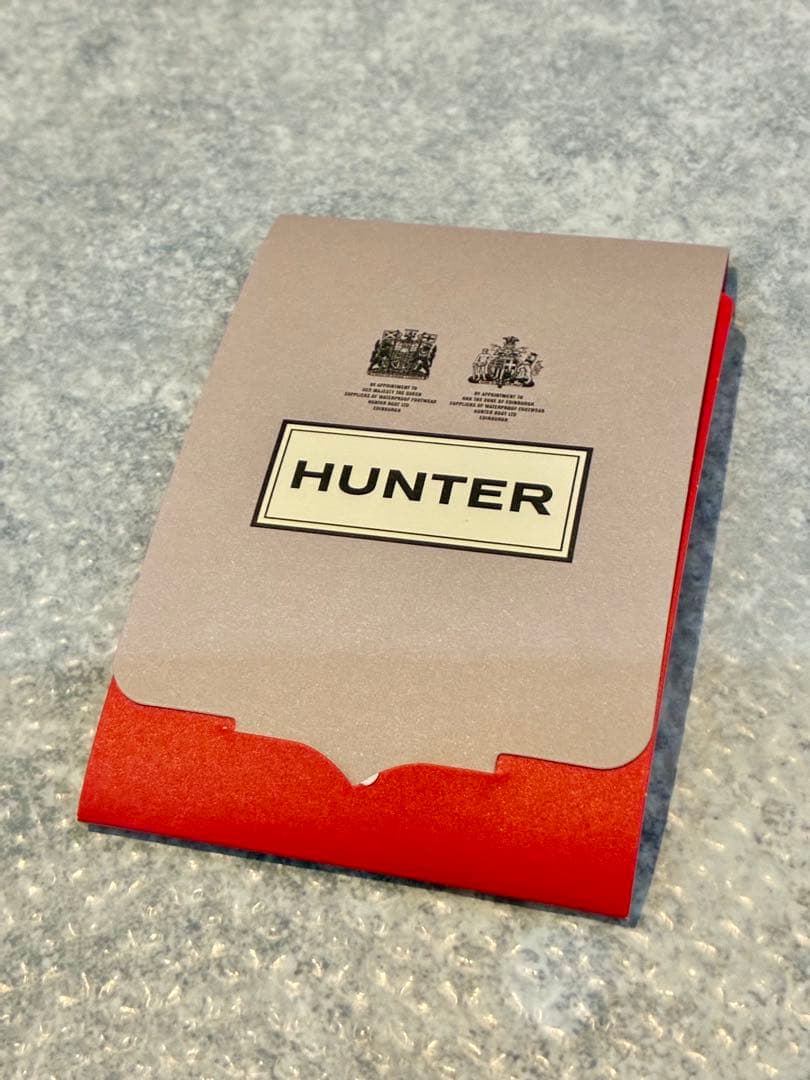 HUNTER ブラック サイドゴアレインブーツ