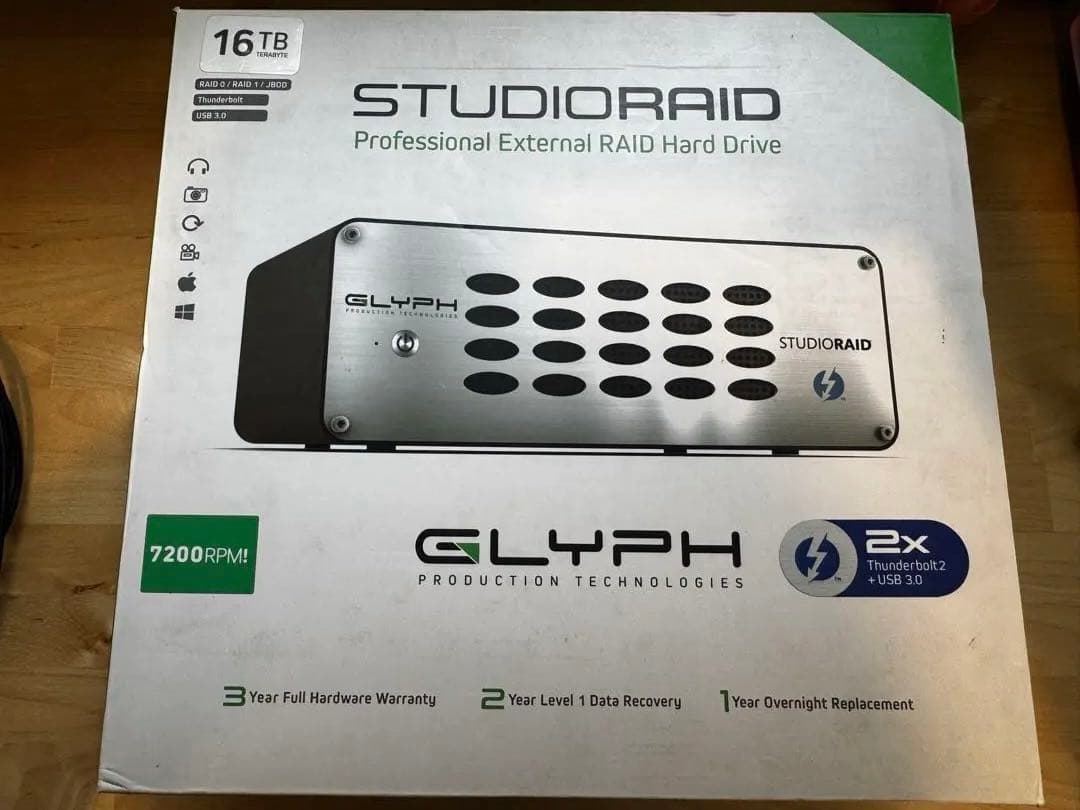 GLYPH STUDIO RAID 16TB 外付けRAIDハードドライブ