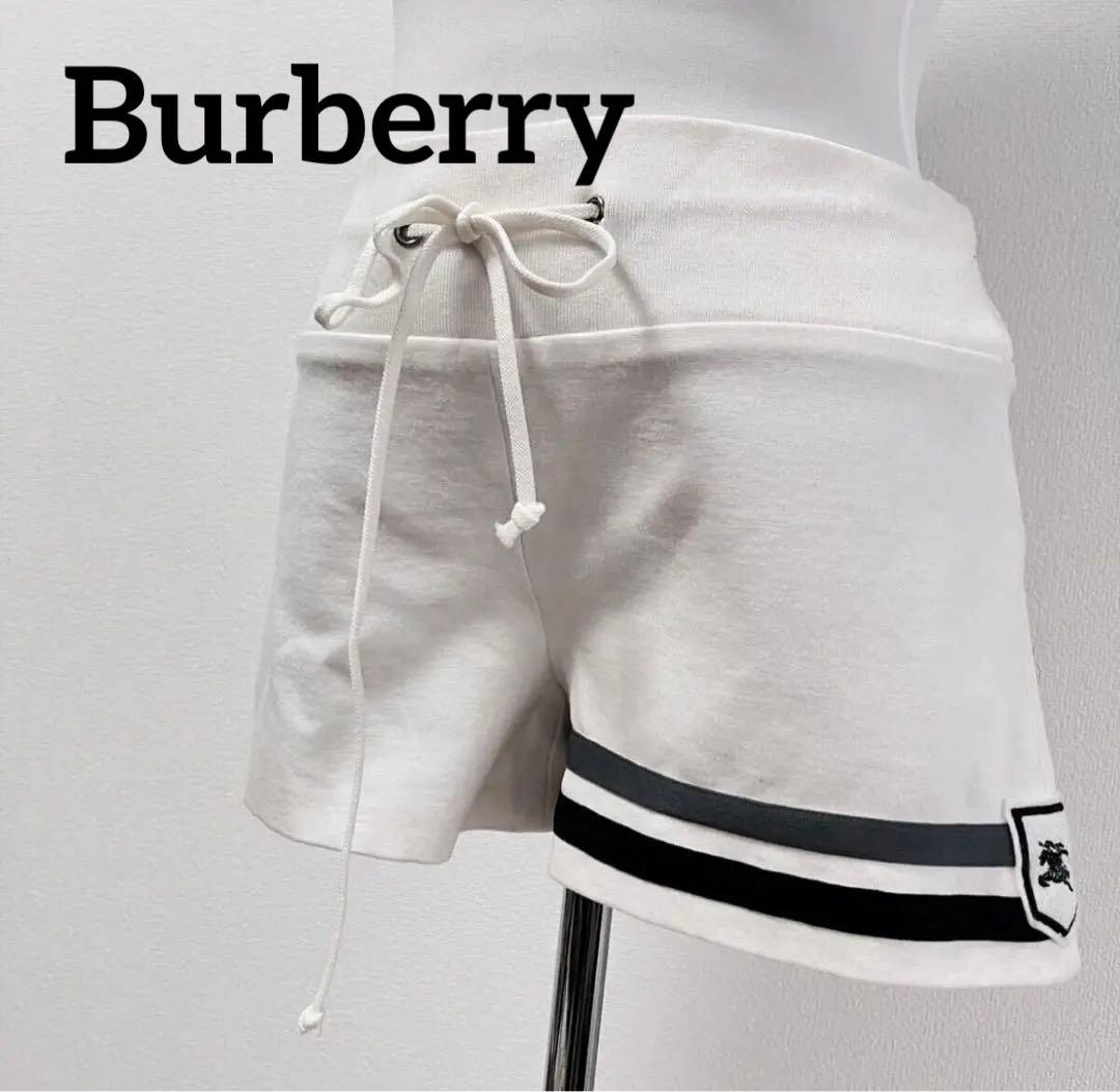 Y2K バーバリー　Burberry ホワイト ショートパンツ　白