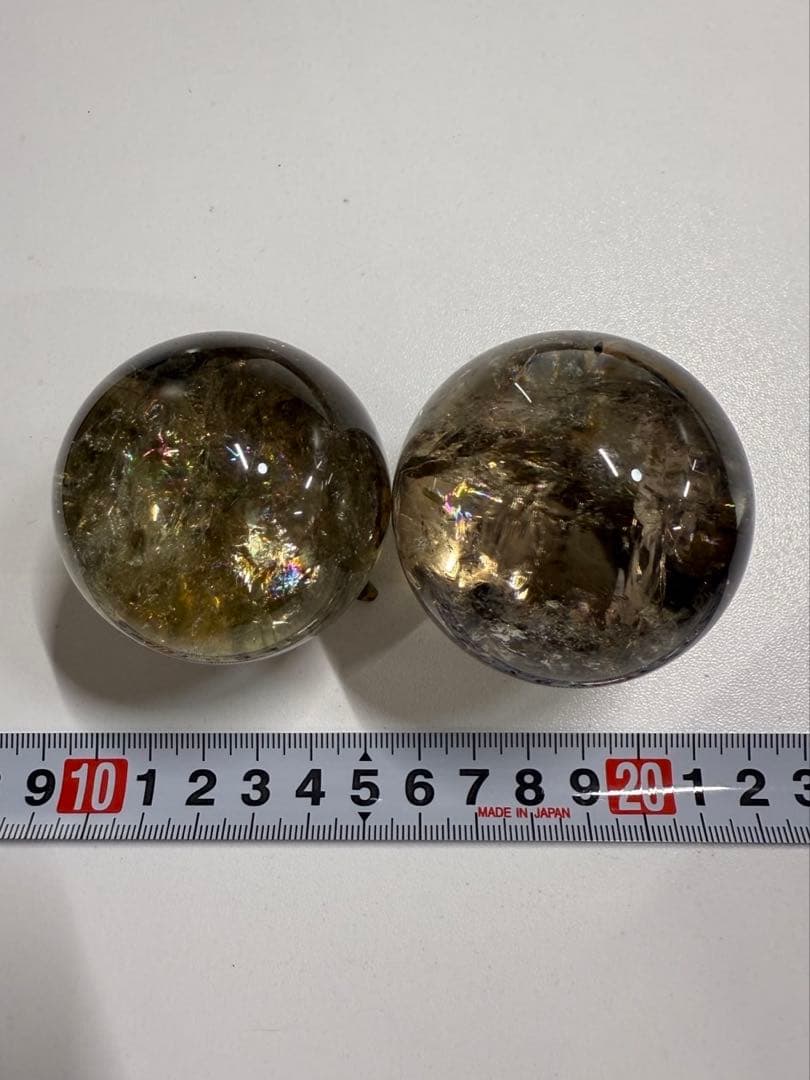 レインボー スモーキークォーツ スフィア 丸玉 虹沢山入