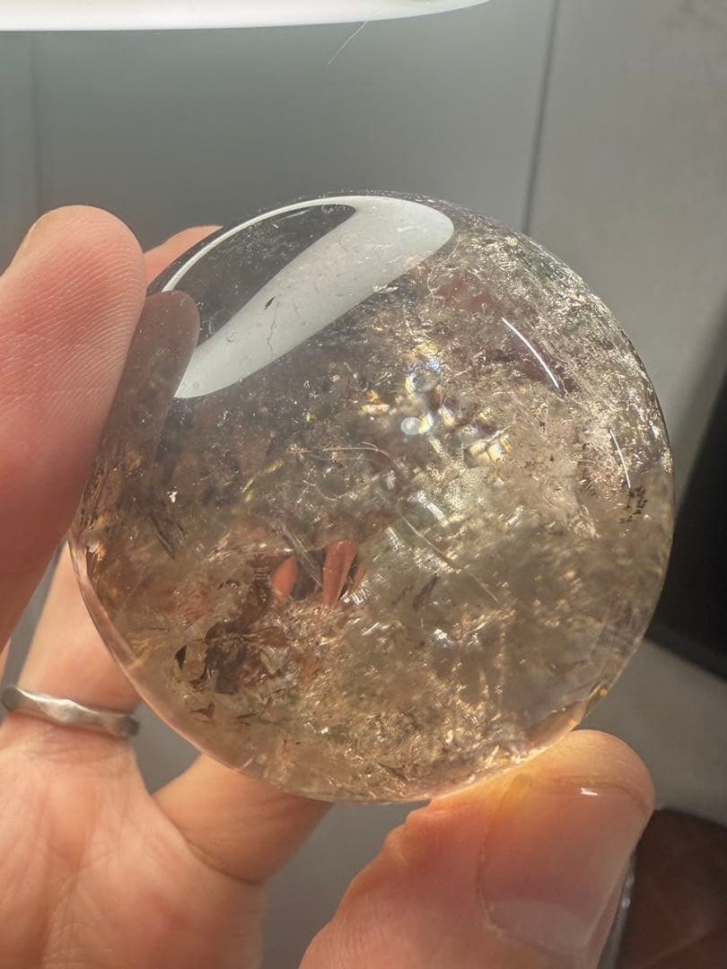 レインボー スモーキークォーツ スフィア 丸玉 虹沢山入