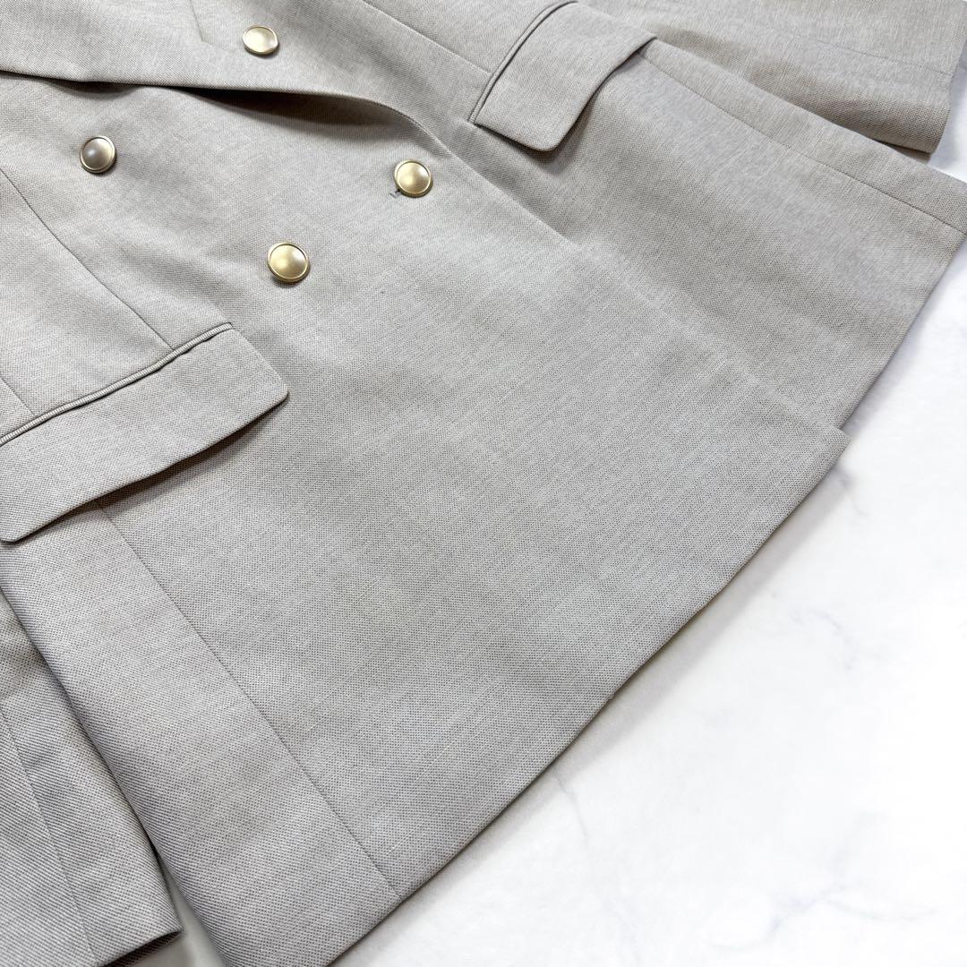 25年 allureville シャークスキンダブルブレストジャケット ベージュ