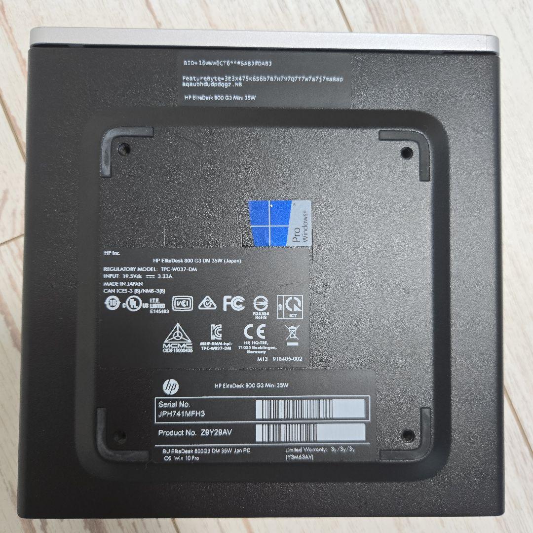 HP EliteDesk800 G3 MINI メモリ16GB SSD256GB