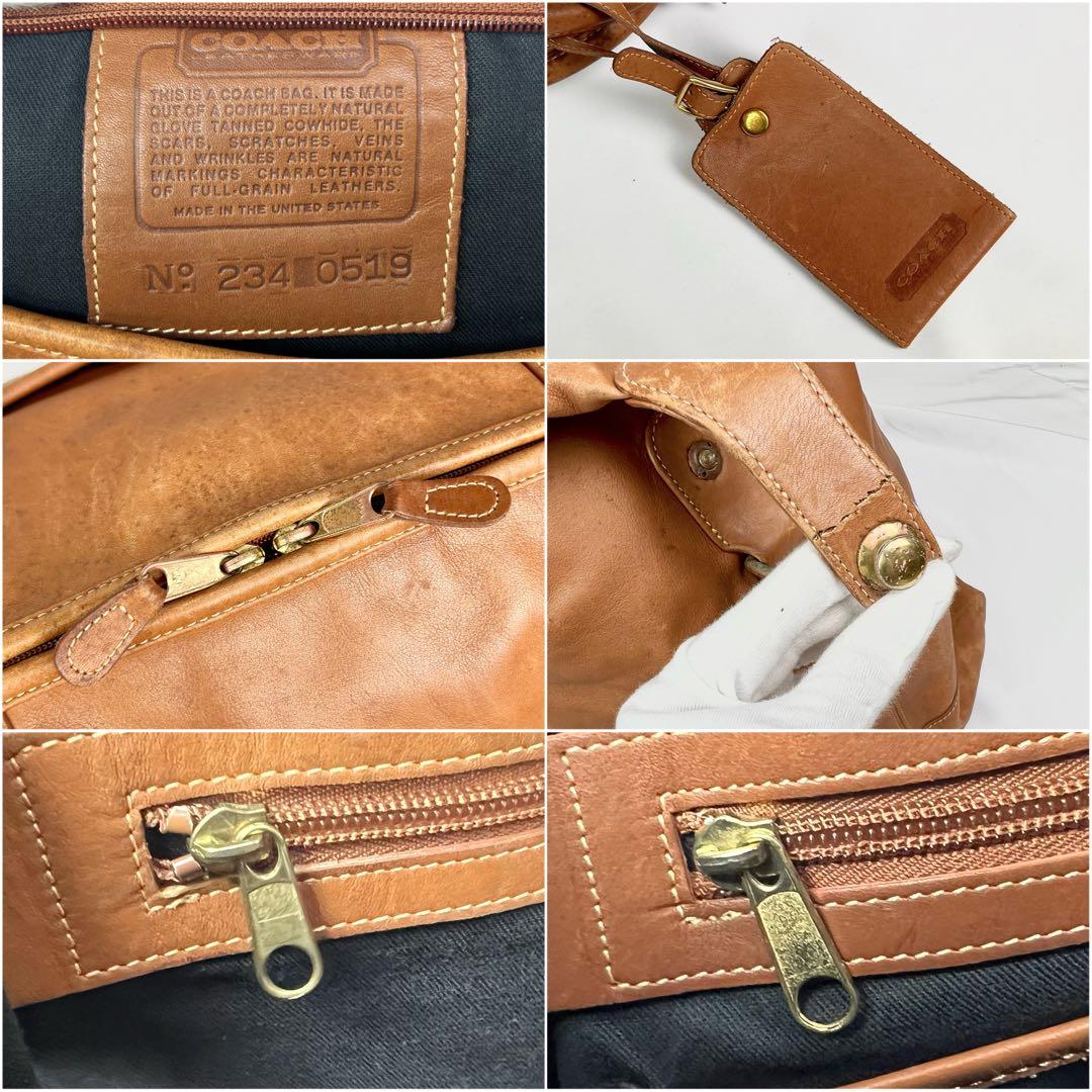 コーチ ボストンバッグ 2way レザー 大容量 ドイツホック ブラウン