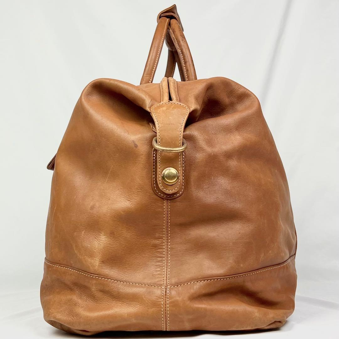 コーチ ボストンバッグ 2way レザー 大容量 ドイツホック ブラウン