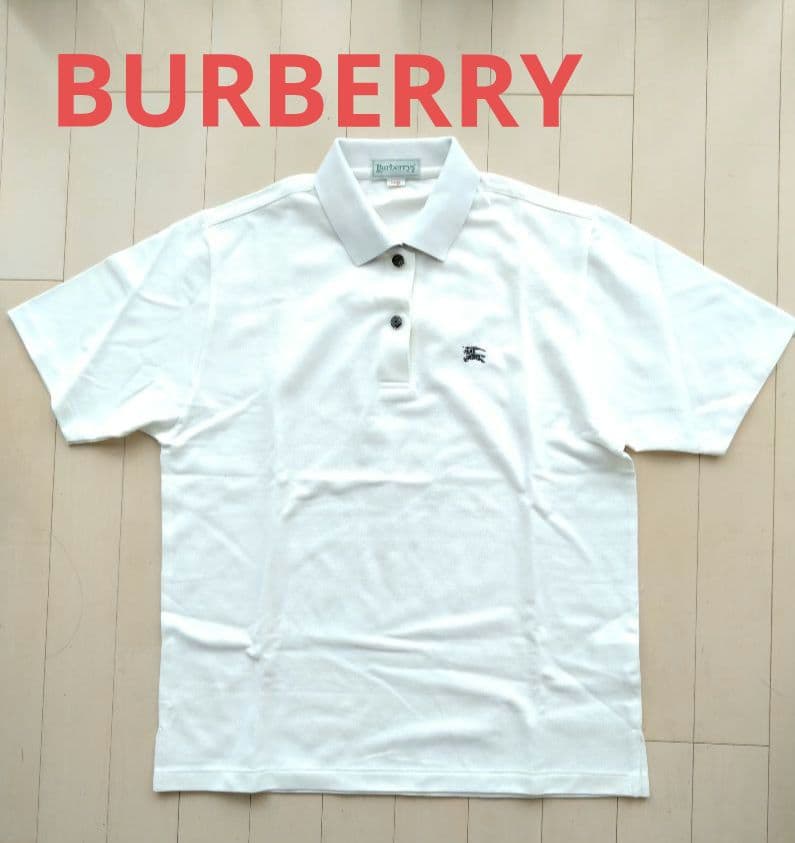 Burberry's 　レディースＬ　ホワイト ポロシャツ 半袖　三陽商会正規品