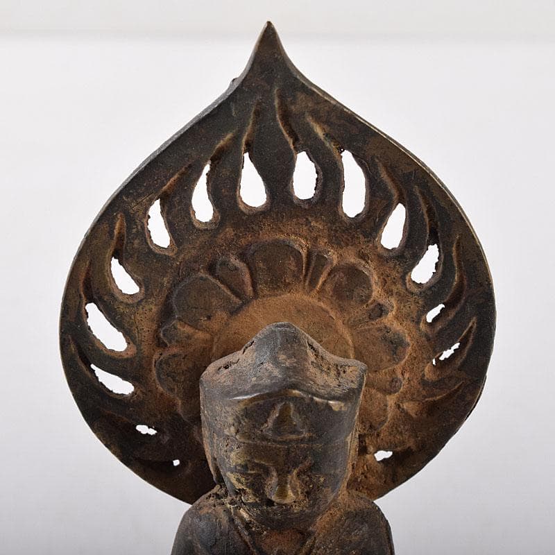 マツ　中国　古銅塗金　チベット仏　仏像　M　R8661