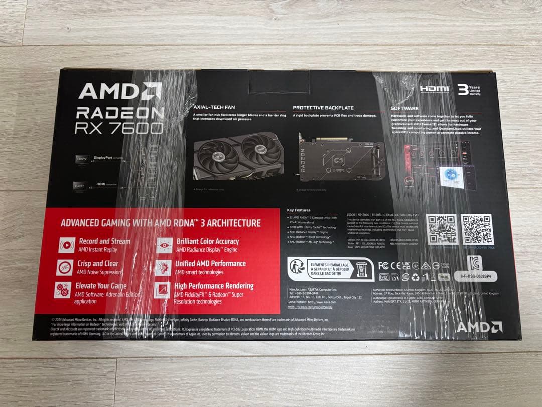 ASUS RADEON RX7600 新品