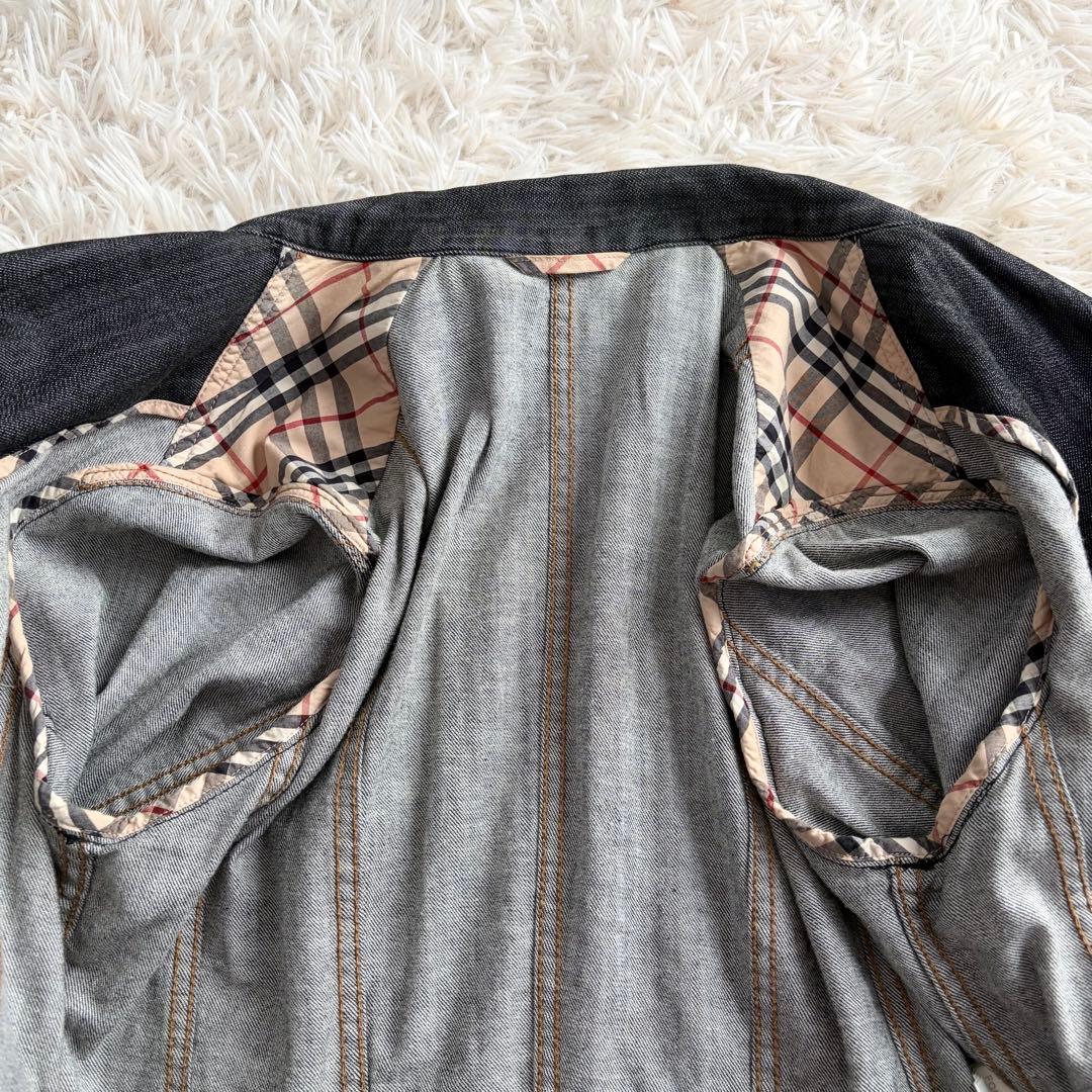 【極美品】バーバリーロンドン Gジャン ノバチェック 2XL デニムジャケット