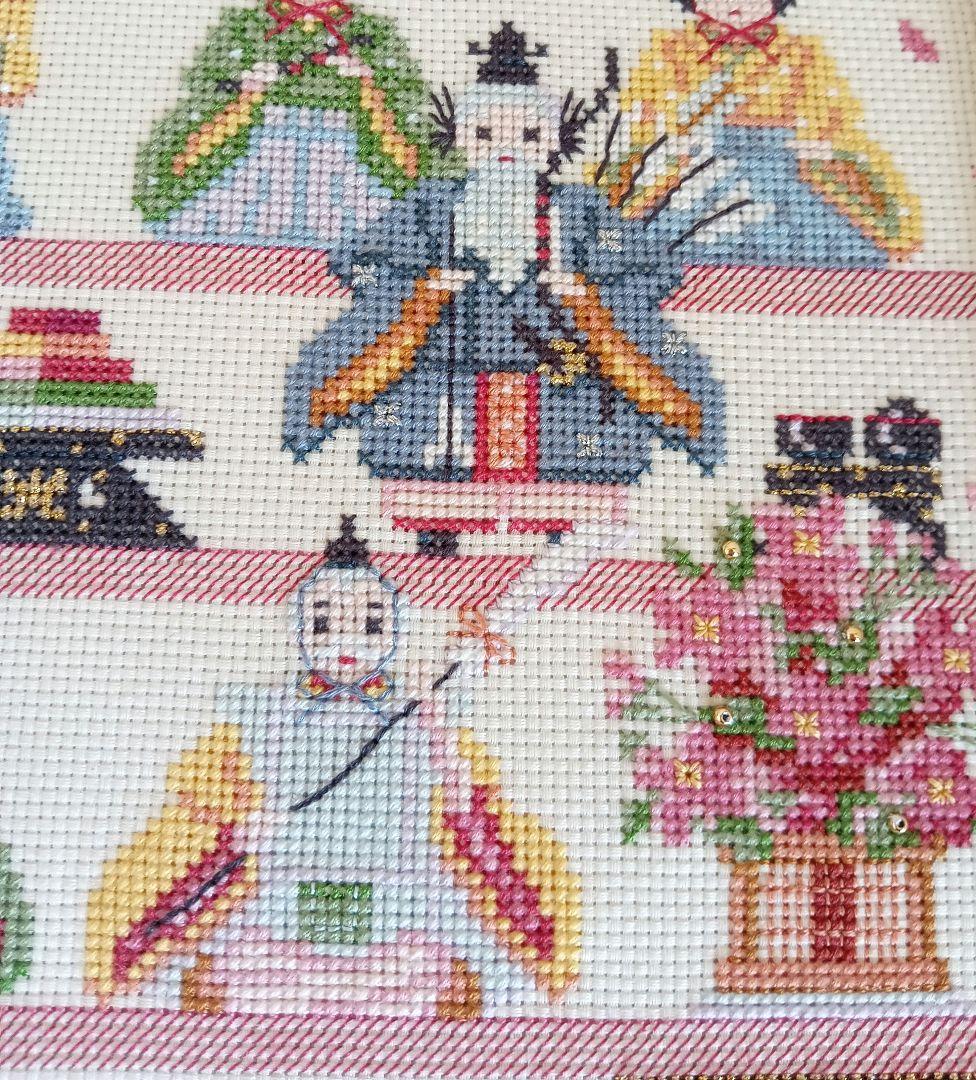 ぱんなちゃん　ホビーラホビーレクロスステッチ〈雛段飾り〉完成品