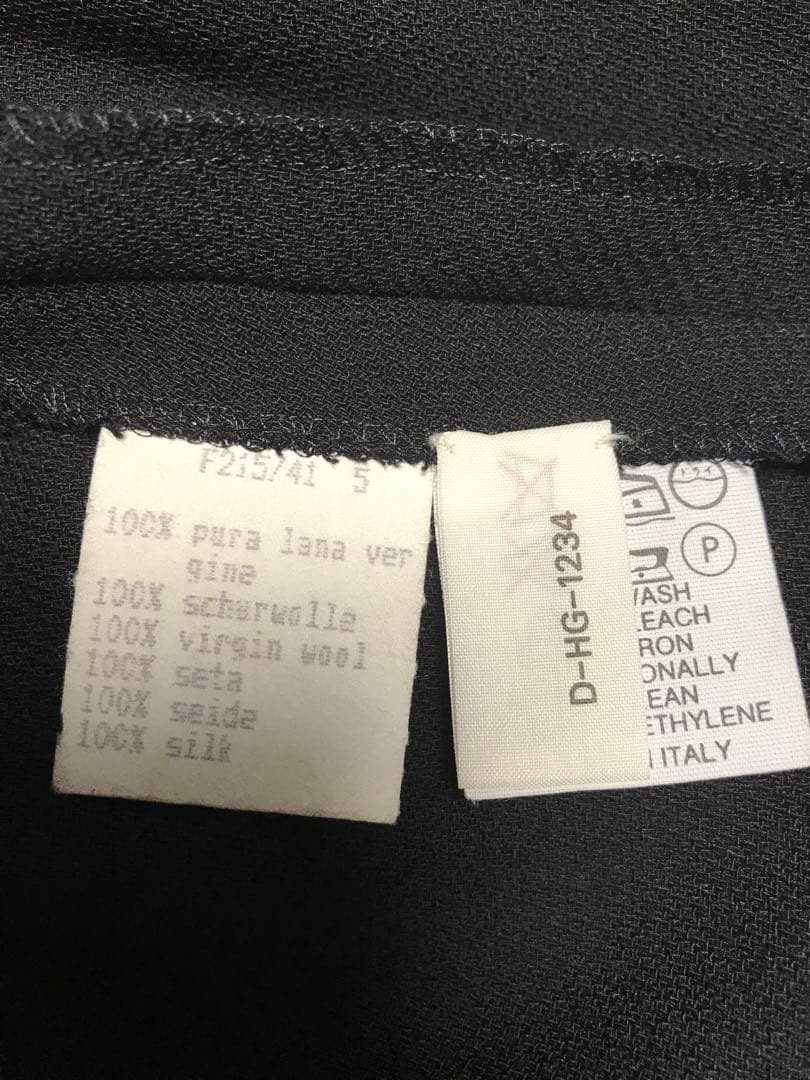 ヴィンテージFendi 黒 長袖 ひざ丈ワンピースL 新品同様