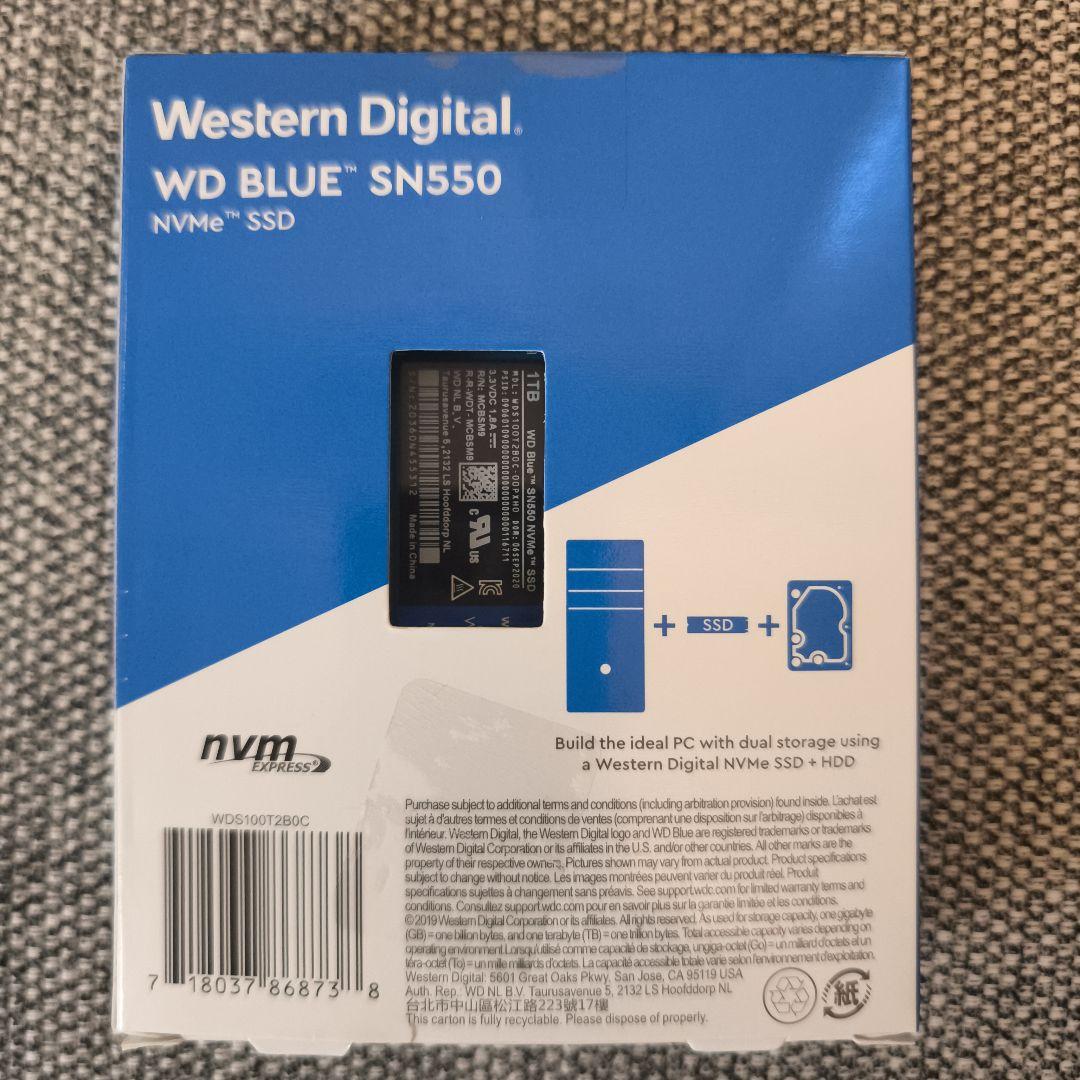 T*y様 WD Blue SN550 NVMe SSD 1TB 即日発送 元箱あ