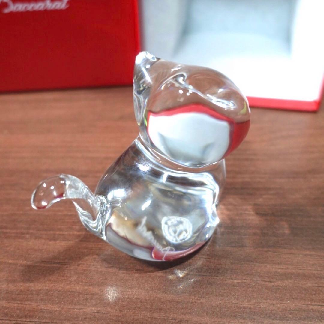 【SALE】未使用　バカラ　ミニマルズ　キャット　猫　クリスタル　置き物