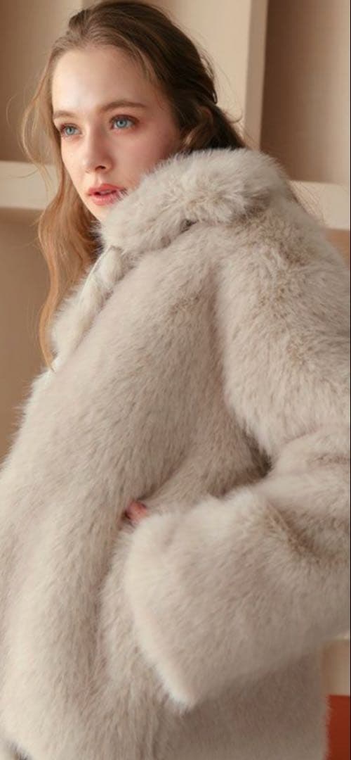 2/1まで13970円→12960円♡Donobanファージャケット♡グレージュ