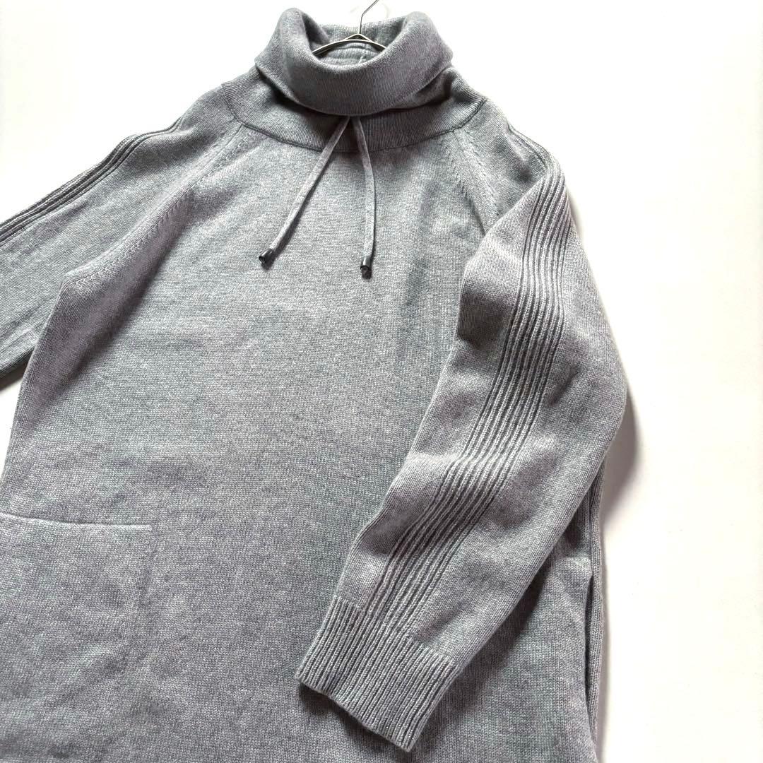 【美品】PESERICO ペセリコ　カシミヤ　シルク　タートルニットワンピース