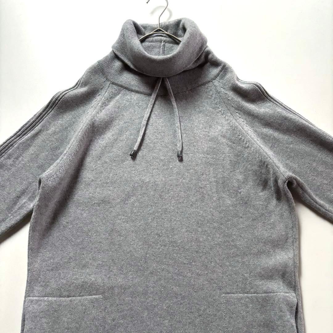 【美品】PESERICO ペセリコ　カシミヤ　シルク　タートルニットワンピース