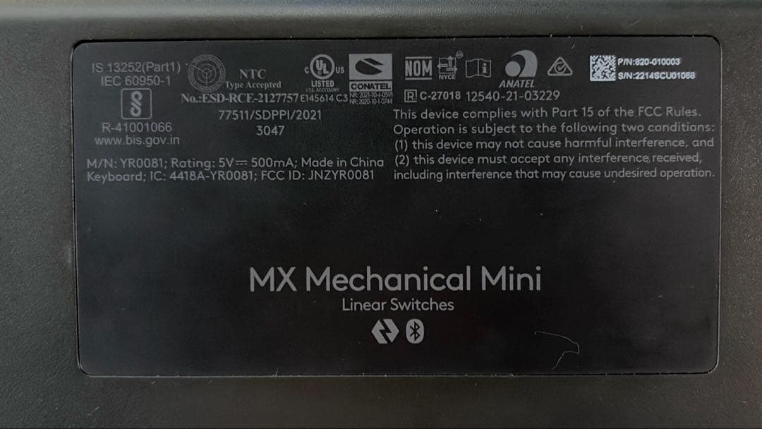 logicool MX MECHANICAL 赤軸