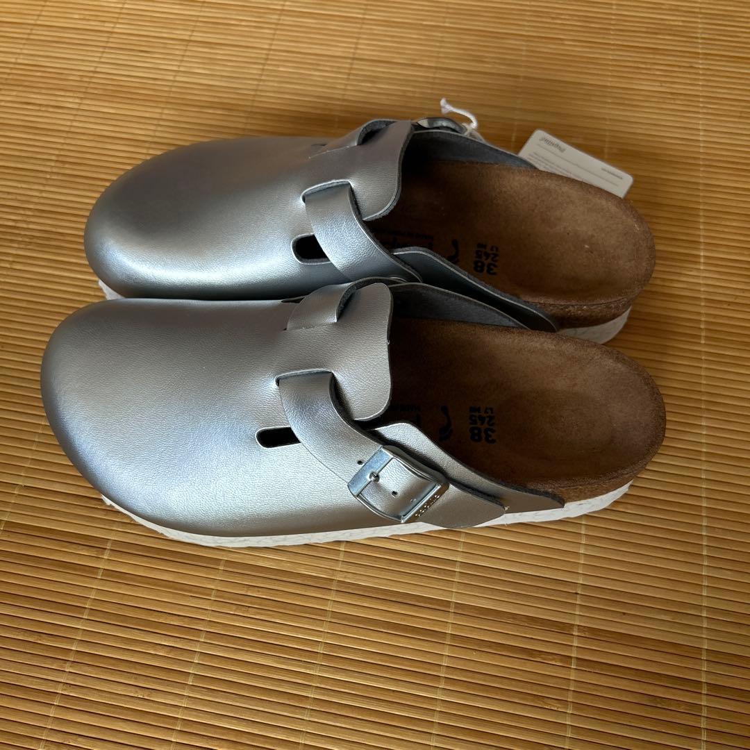 ビルケンシュトック　papillio シルバー クロッグサンダル 38