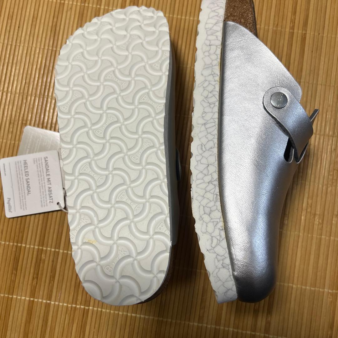 ビルケンシュトック　papillio シルバー クロッグサンダル 38