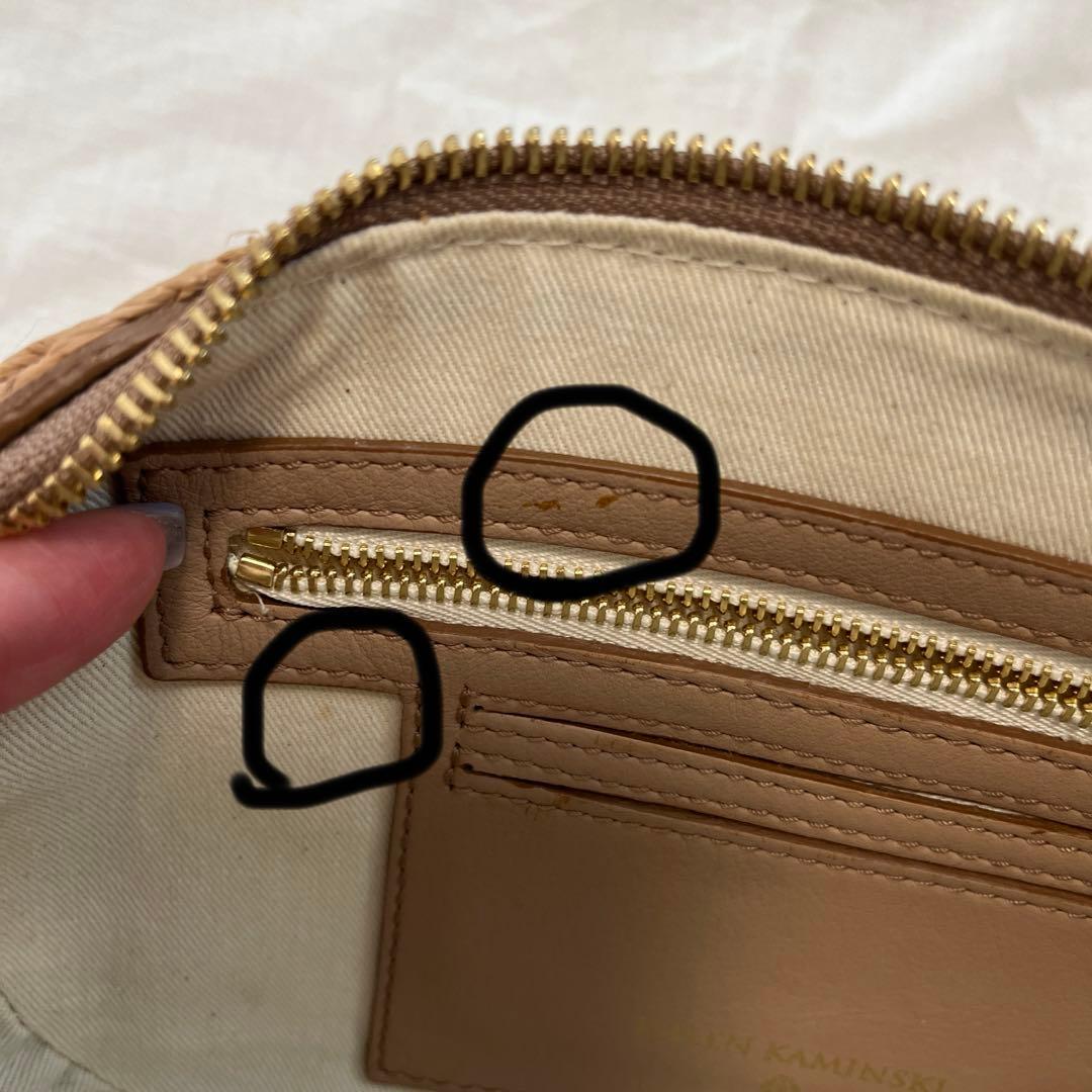 美品ヘレンカミンスキー、ラフィア2ウェイバッグ