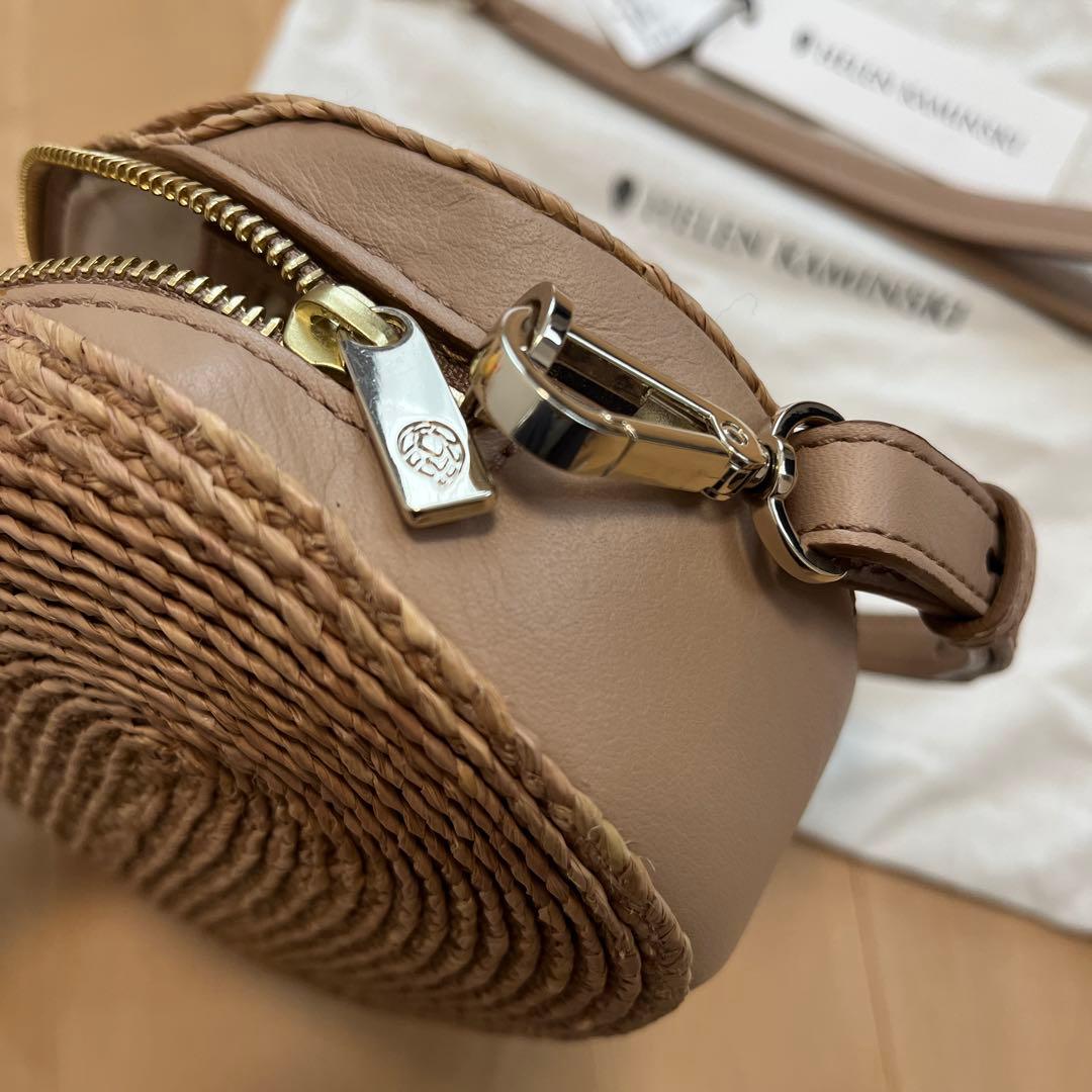 美品ヘレンカミンスキー、ラフィア2ウェイバッグ