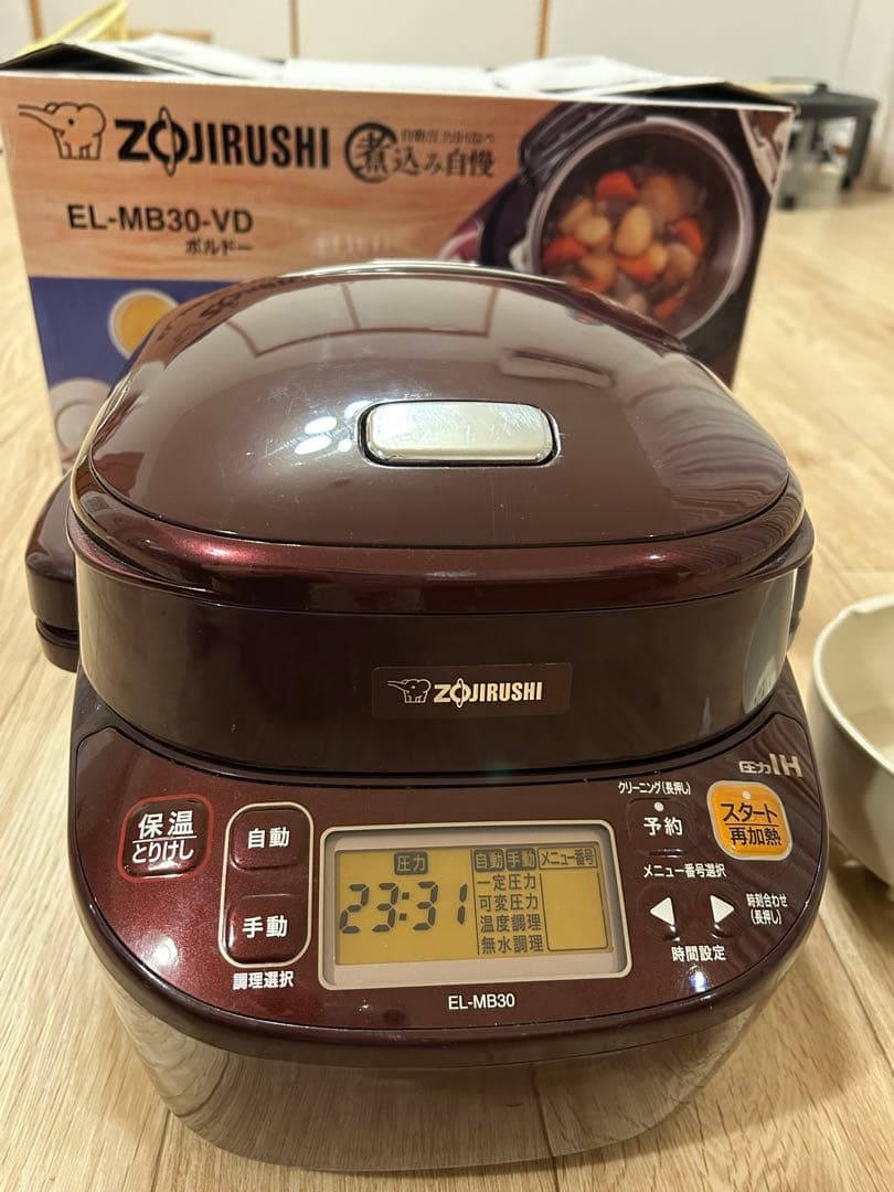 ZOJIRUSHI 象印　自動圧力IHなべ　EL-MB30 3.5号　炊飯器