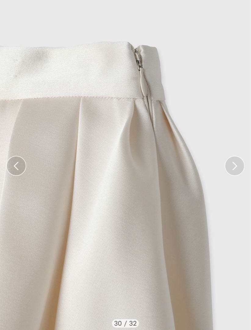 【新品・未使用】サテンバルーンスカート 38 WHITE