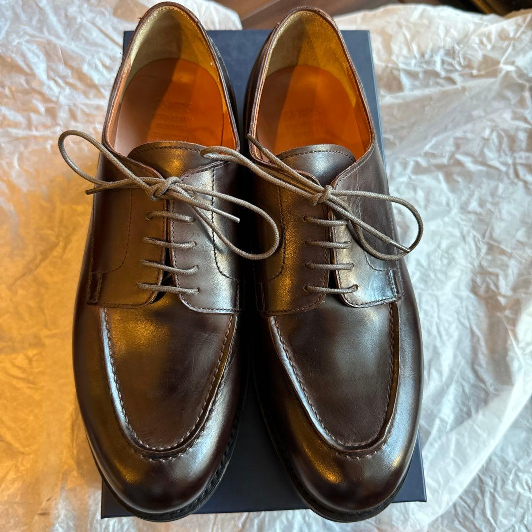 SHIPS オリジナル　Uチップシューズ(ブラウン)