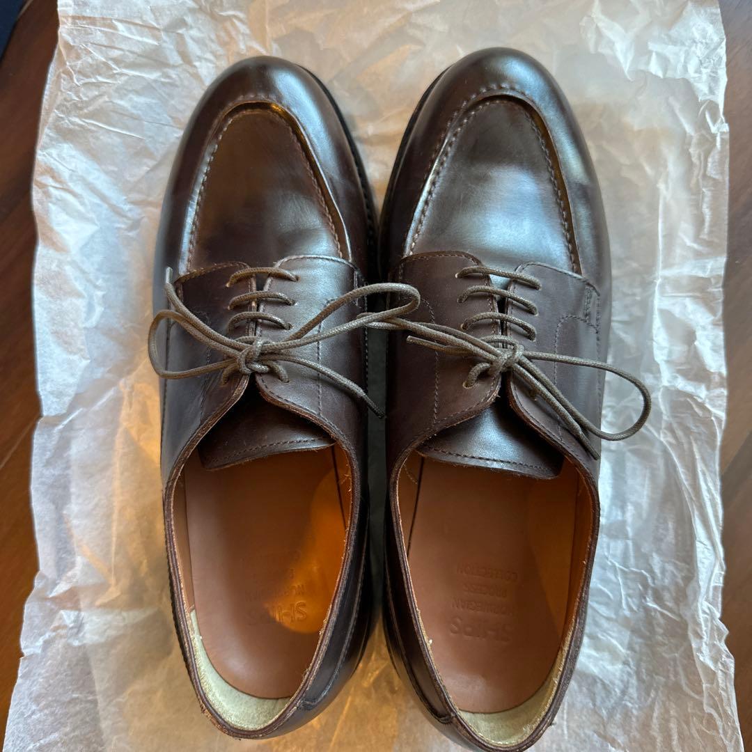 SHIPS オリジナル　Uチップシューズ(ブラウン)