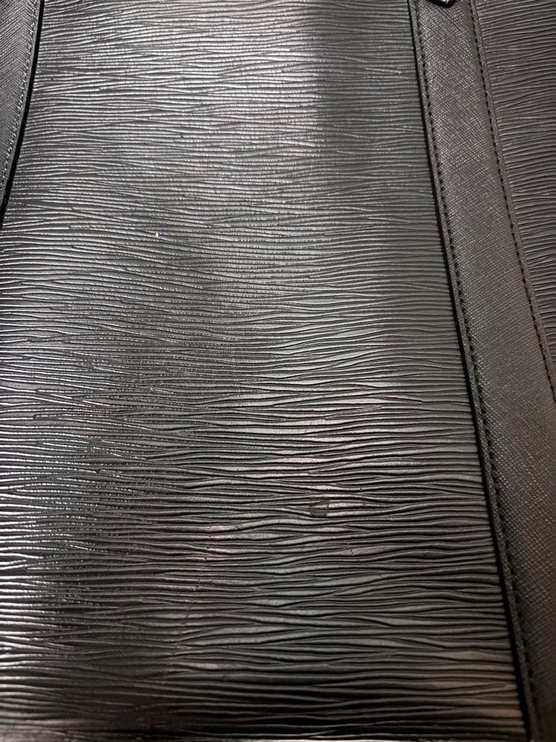 【美品】タケオキクチ 本革レザー　ブラック　水シボトートバッグ　ビジネスバッグ