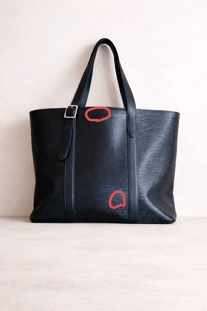 【美品】タケオキクチ 本革レザー　ブラック　水シボトートバッグ　ビジネスバッグ