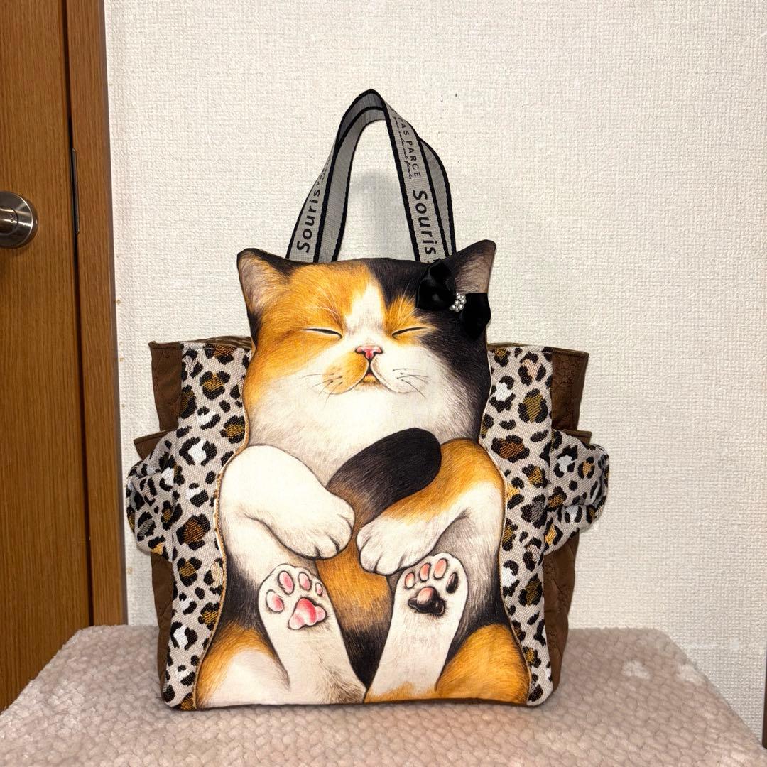 ☆*☆様 コヤンイサムチョン　超Big赤ちゃん猫と友達　サイドポケットトートバッ