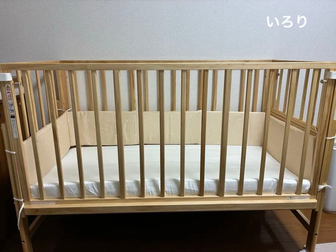 大和屋 そいねーる ラージ ベビーベッド マットレス 防水シーツ ベッドガード付