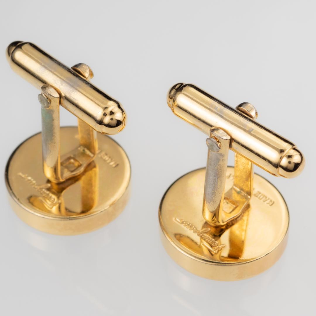 80's ビンテージ 犬柄エナメル フェラガモ カフスボタン FERRAGAMO