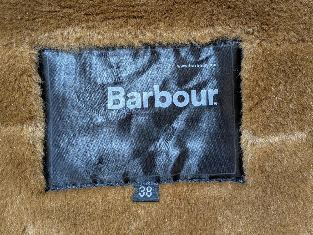 美品 Barbour フロントジップ ファー ライナー ベスト 38