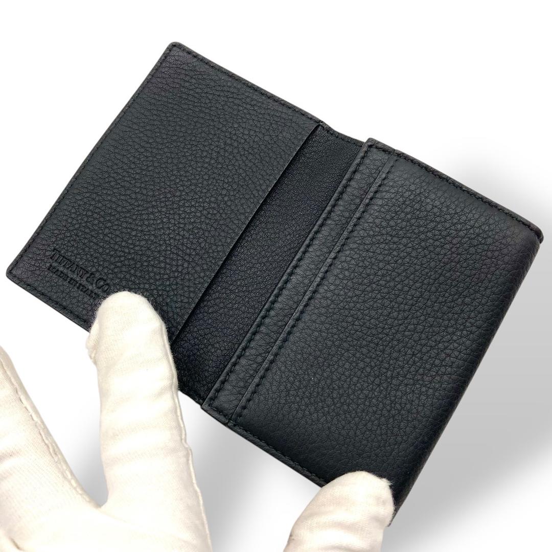 ティファニー 名刺入れ カードケース レザー ブラック 美品 70402