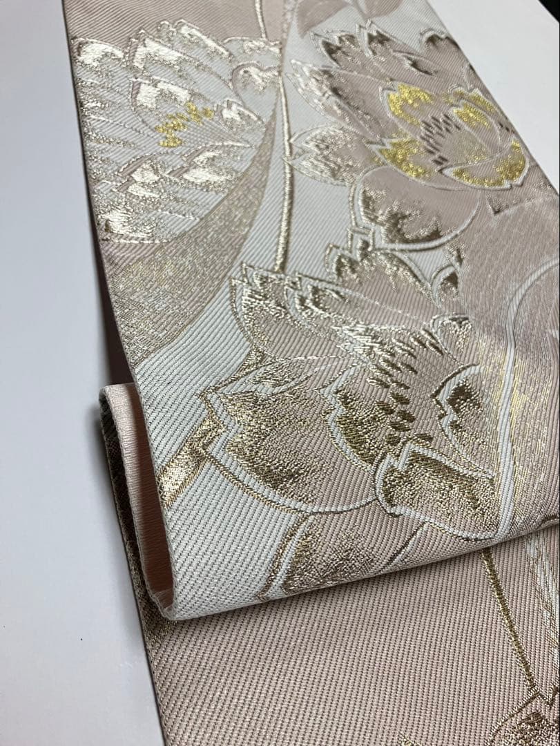 お仕立て上がり名古屋帯　新品未使用品　正絹　西陣織　No.338