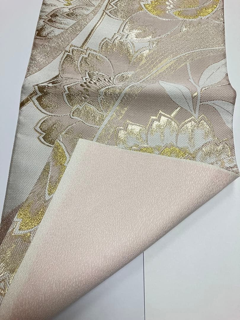 お仕立て上がり名古屋帯　新品未使用品　正絹　西陣織　No.338