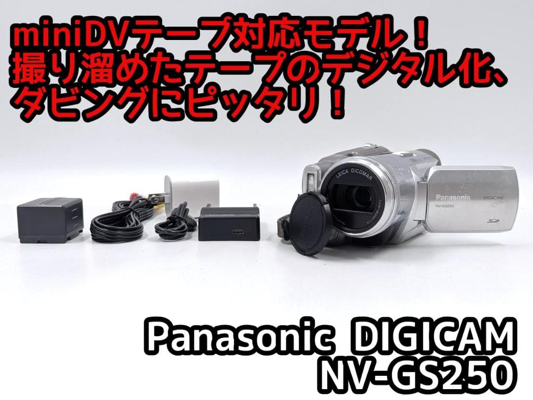miniDVのダビングに Panasonic ビデオカメラ NV-GS250