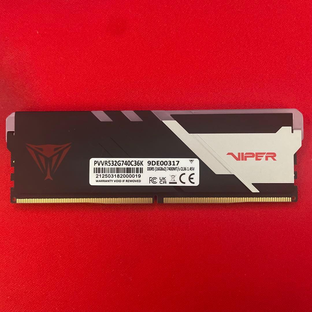 x*g様 Viper 16GB DDR5 7400MT/s メモリー 1枚