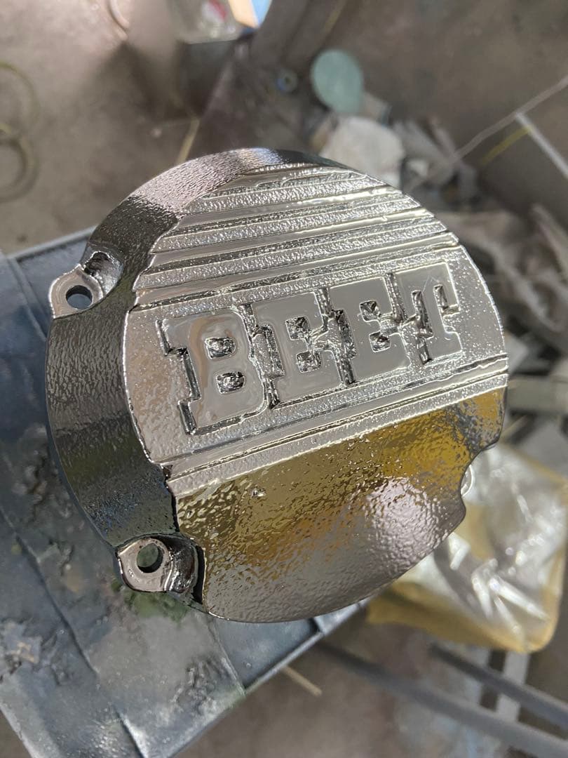 XJR400 BEETカバー　メッキ塗装