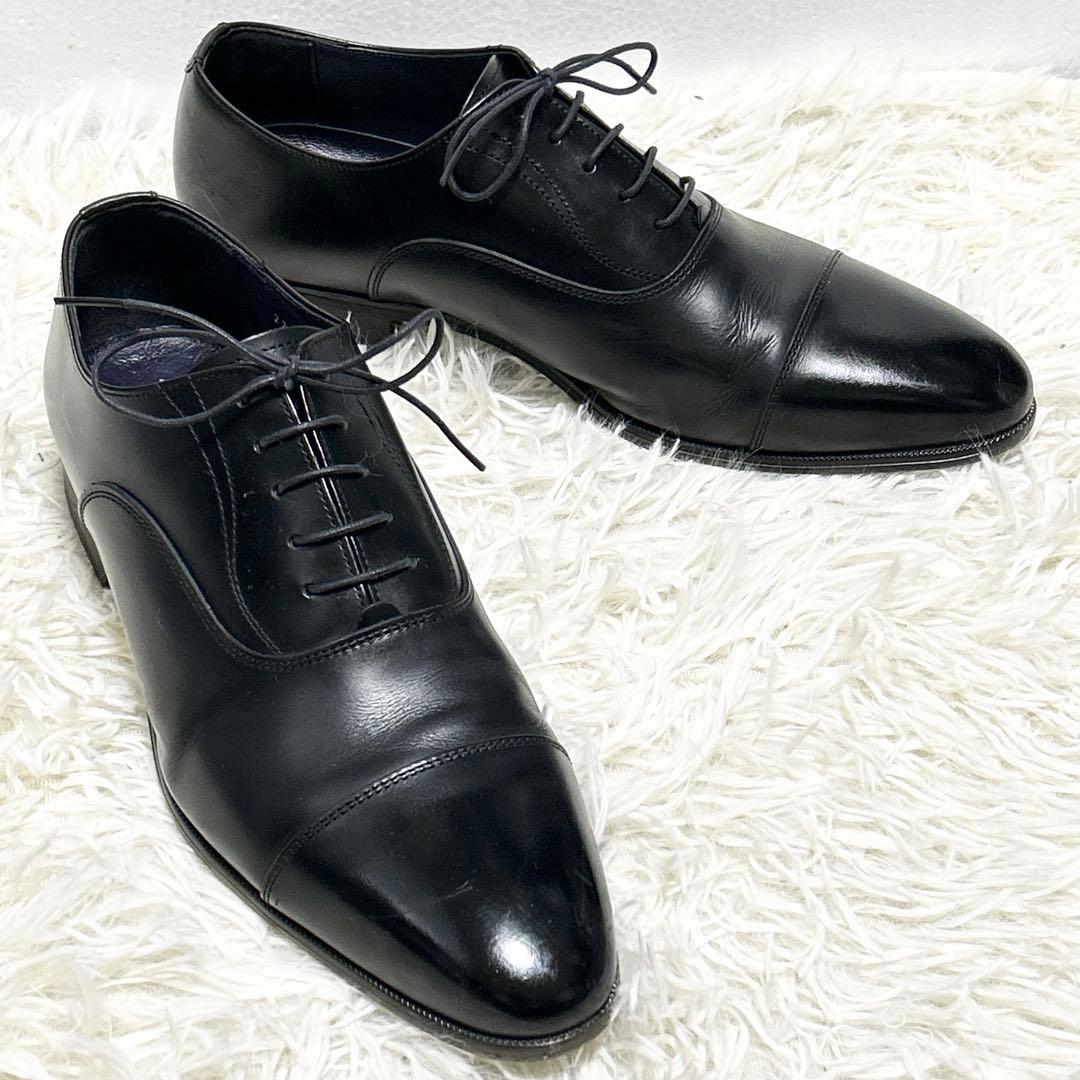 ✨極美品✨ SUIT SQUARE ストレートチップ レザー ブラック26.5㎝