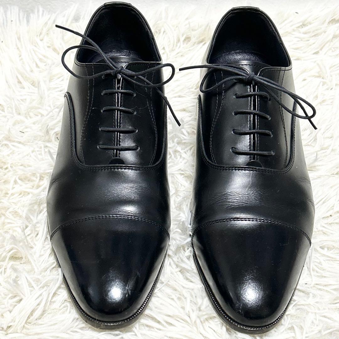 ✨極美品✨ SUIT SQUARE ストレートチップ レザー ブラック26.5㎝