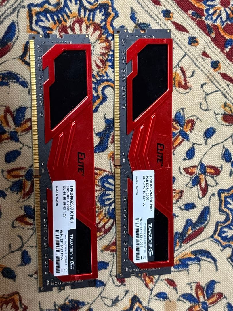 Team DDR4 2666MHz 8GB×2セット